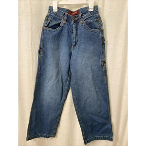 Sypher Jeans 14 (27’) Wide Leg Baggy Y2K Casual Pants Zip denim streetwear